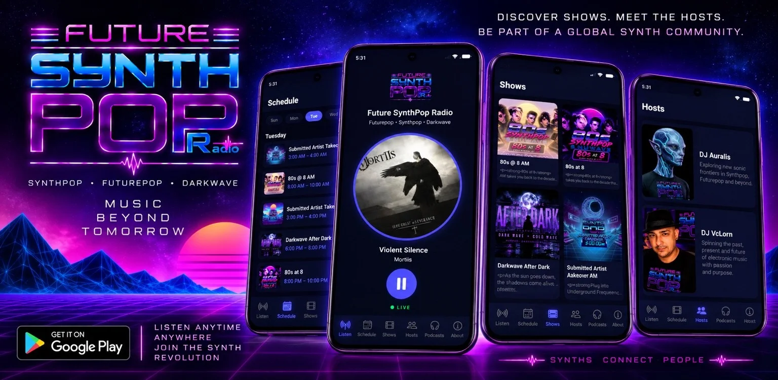 🚨 BREAKING NEWS: FUTURE SYNTHPOP RADIO LAUNCHES BRAND-NEW ANDROID APP