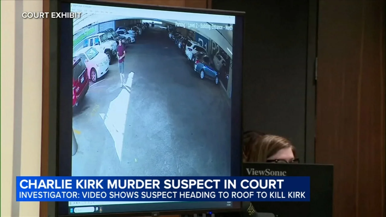 Prosecutors play video of suspect in Charlie Kirk's shooting after he turned himself in