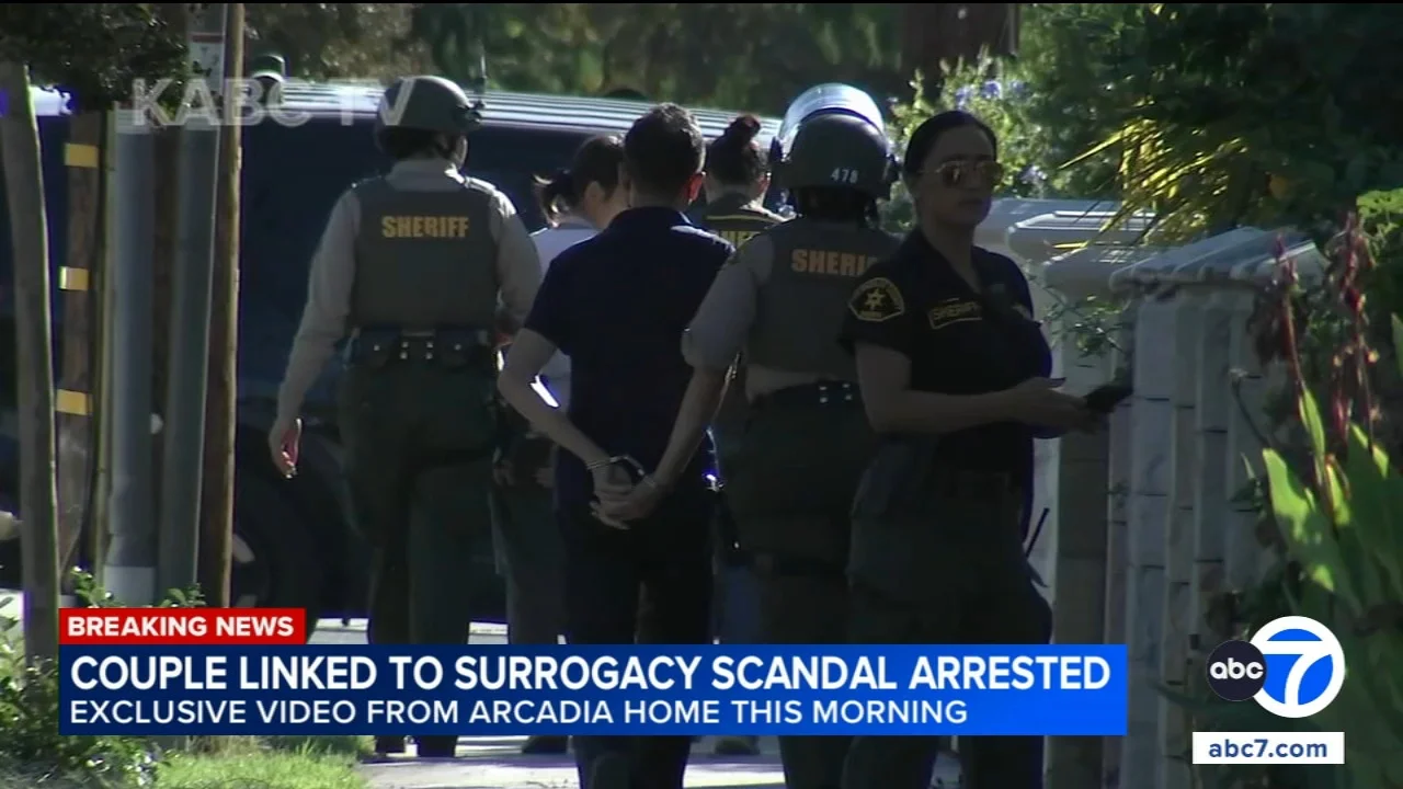 Arcadia couple at center of surrogacy scandal arrested on multiple charges, ABC7 has learned