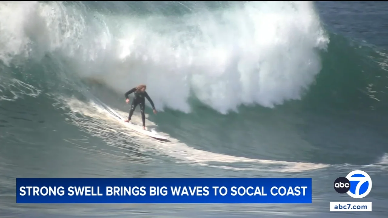 Massive swell brings historic 20-foot waves to The Wedge in OC, plus more expected this week
