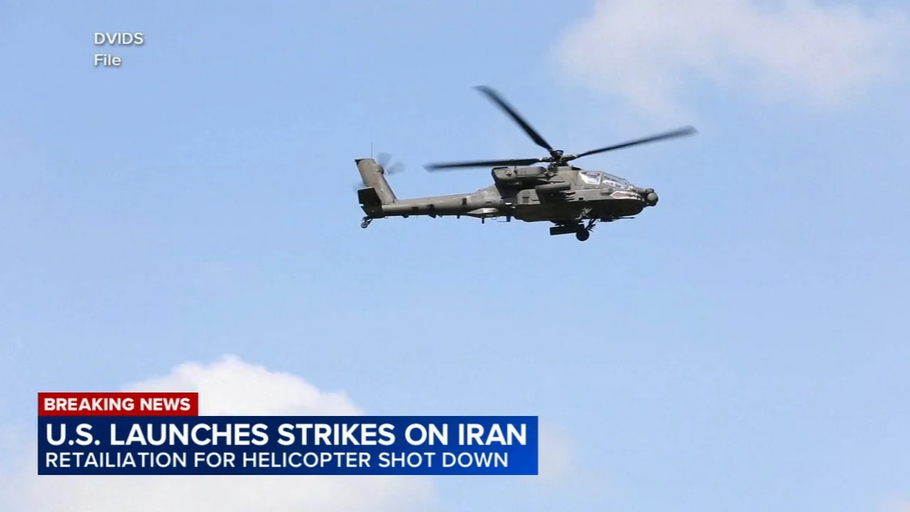 US says it has begun strikes against Iran following crash of Army Apache helicopter off Oman coast