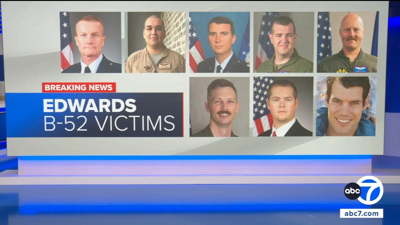 8 victims killed in B-52 bomber crash are identified by Edwards Air Force Base
