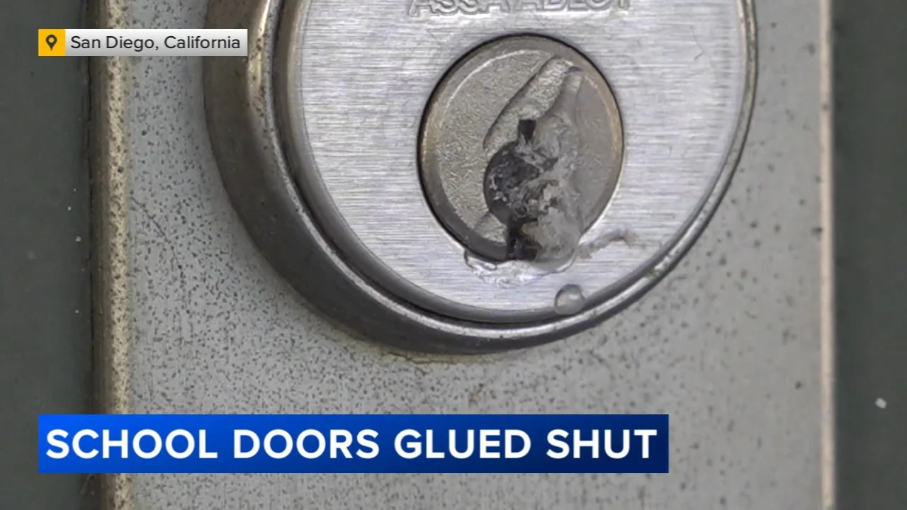 Suspect glues 200 doors shut at California high school; $70K in damage reported