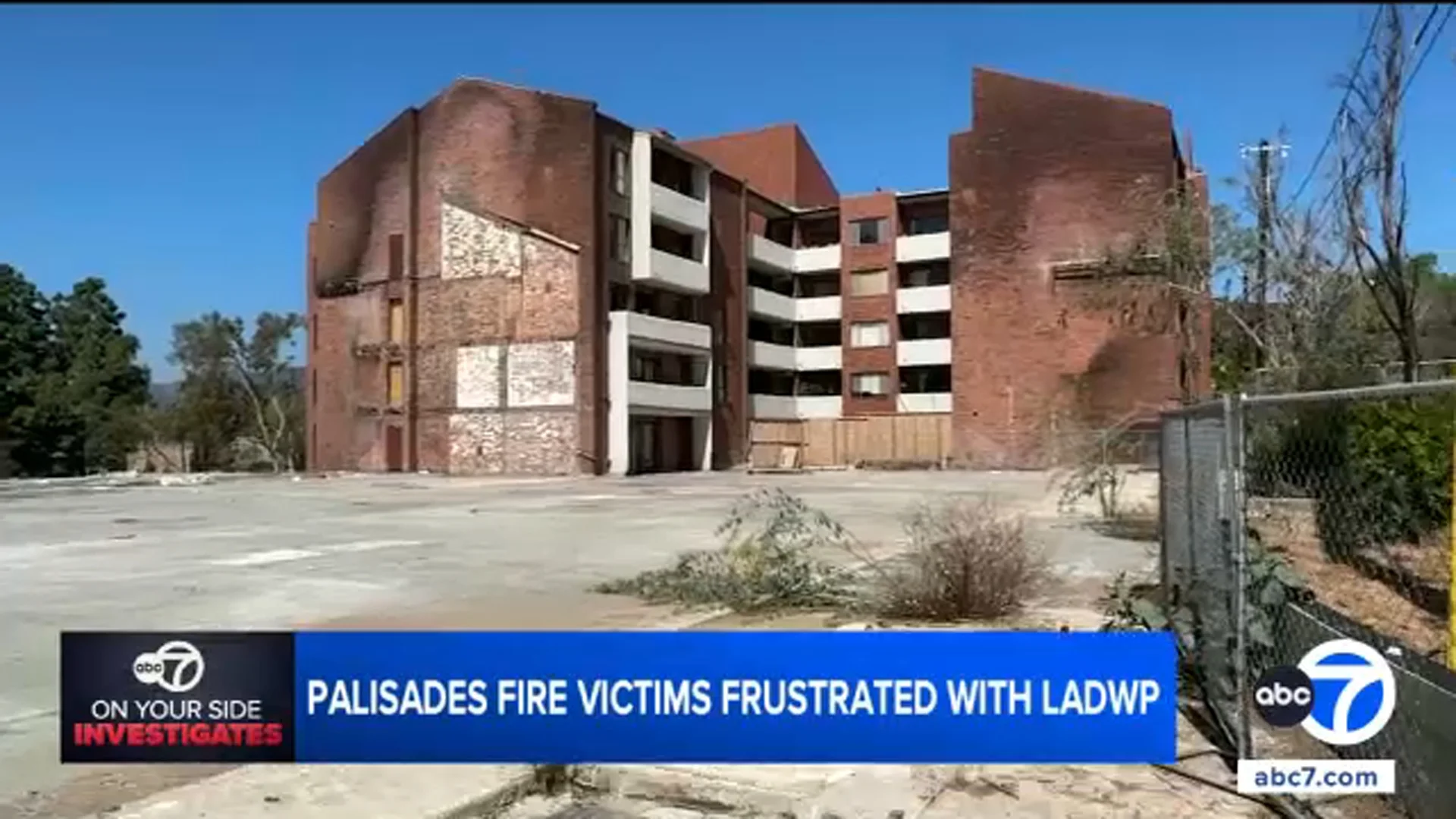 Residents of Palisades condo building say LADWP hurdles are delaying rebuild