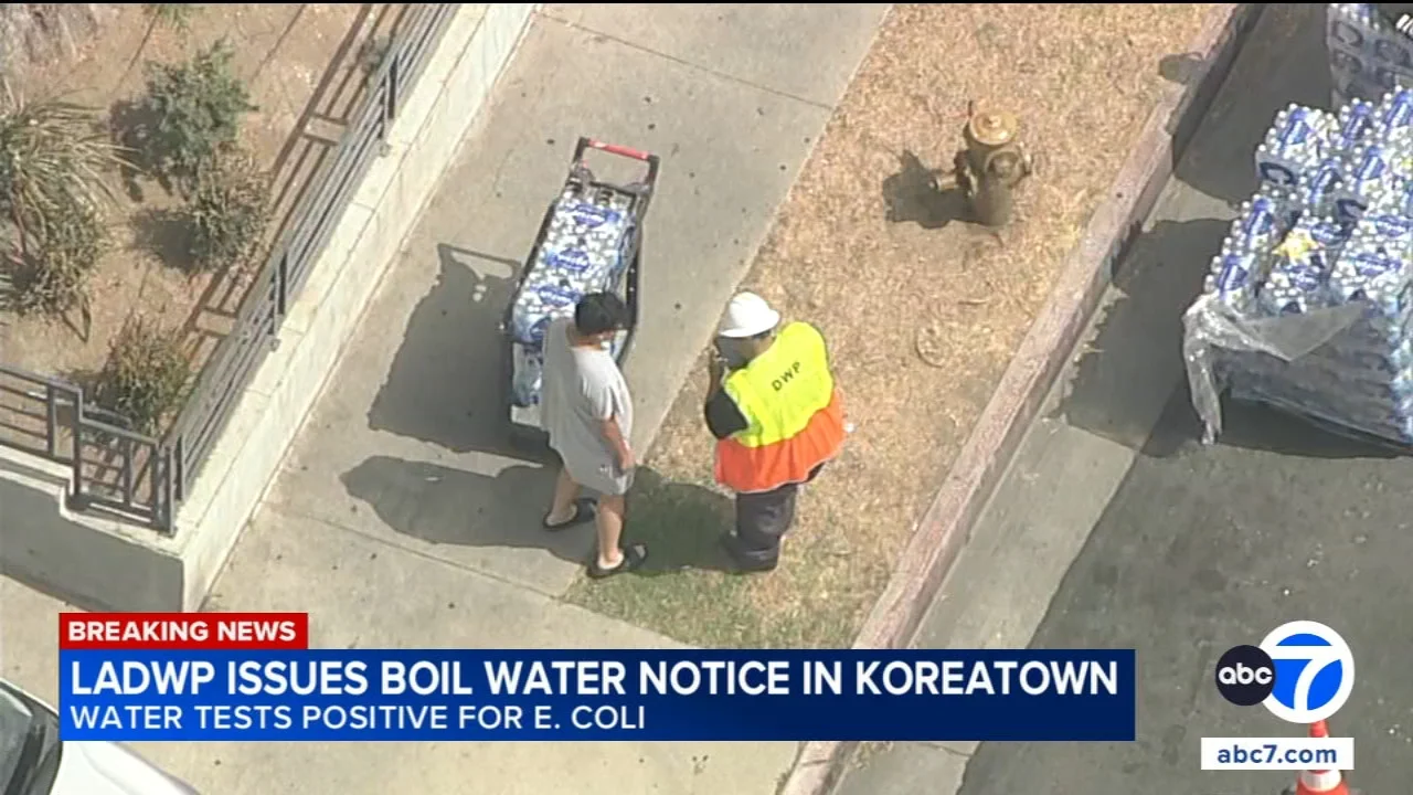 Boil-water notice issued for part of Koreatown after E. coli detected