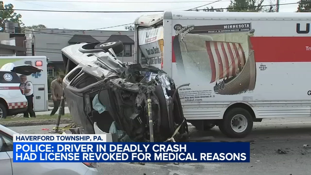 John Ryan, driver in Haverford Township, Pennsylvania crash that killed 1, injured 8, had license re