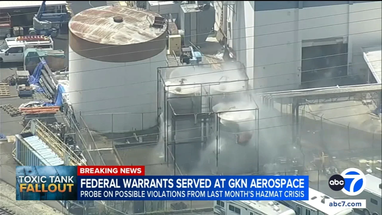 Federal search warrant served at Garden Grove aerospace facility after chemical tank crisis