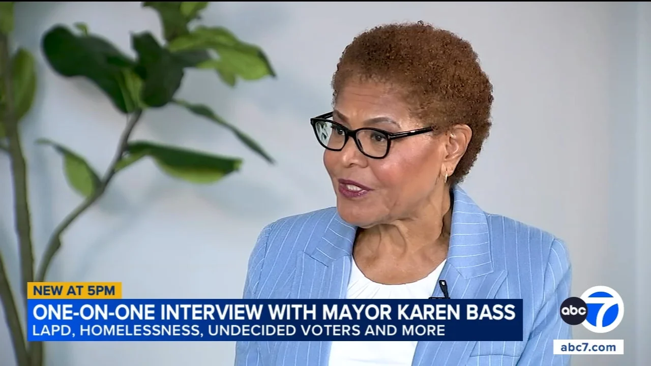 Bass defends LAPD chief, addresses homeless concerns as mayoral campaign enters final weeks