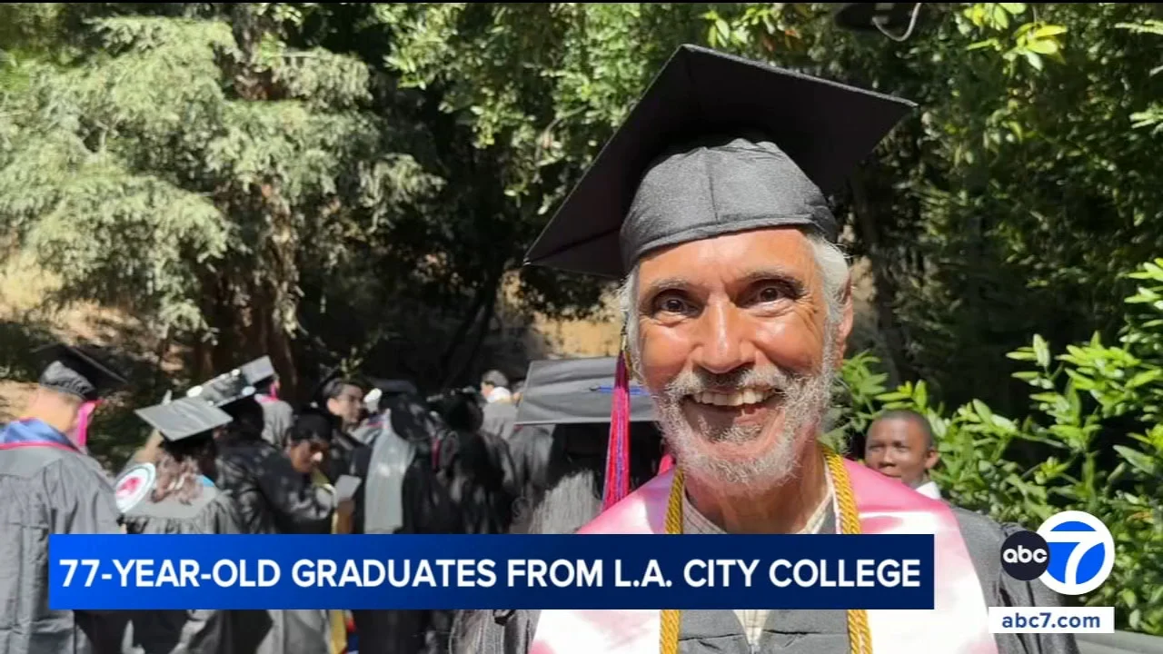 77-year-old LA City College graduate Paulinho Garcia proves it's never too late to follow your dream