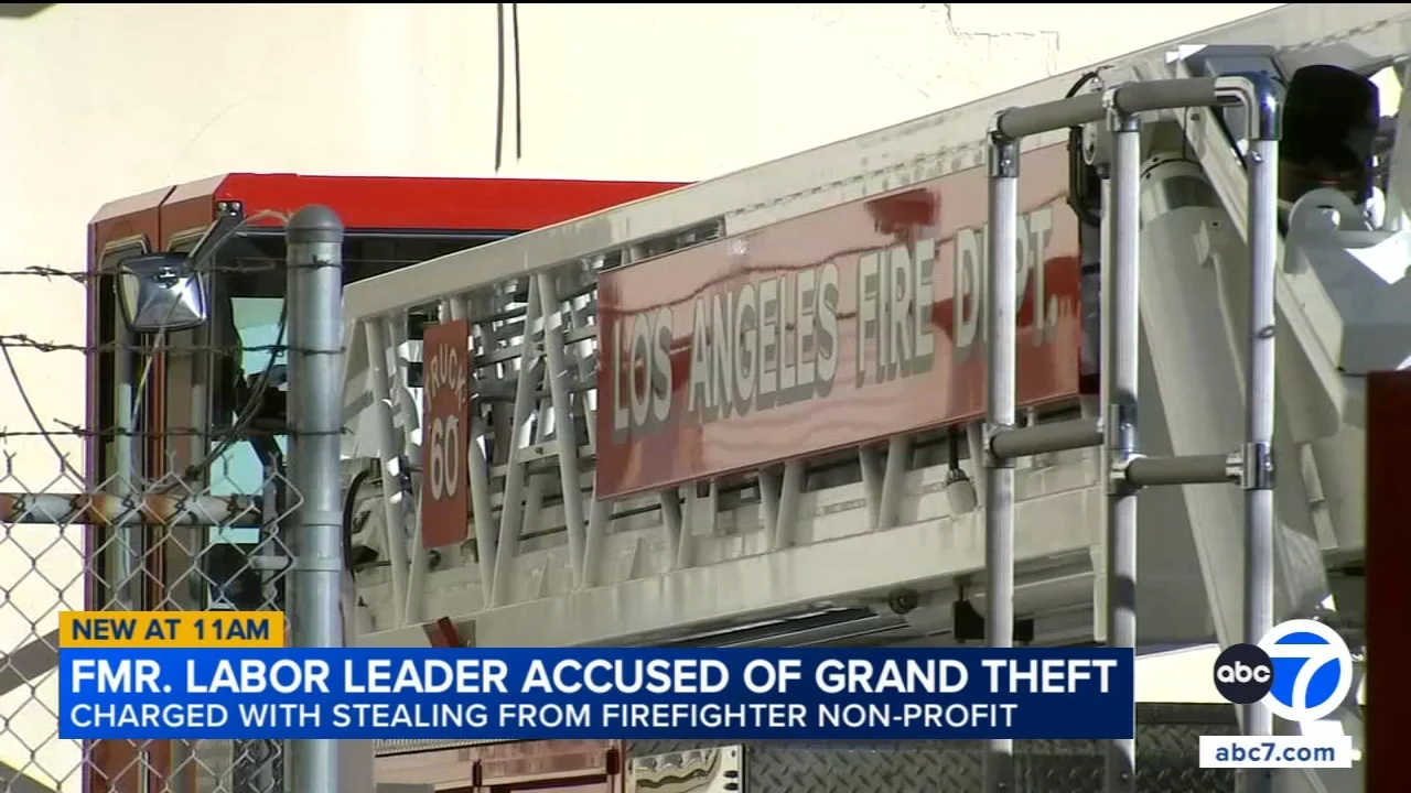 Former LA firefighters union official arrested, charged with stealing nearly $83,000 from nonprofit