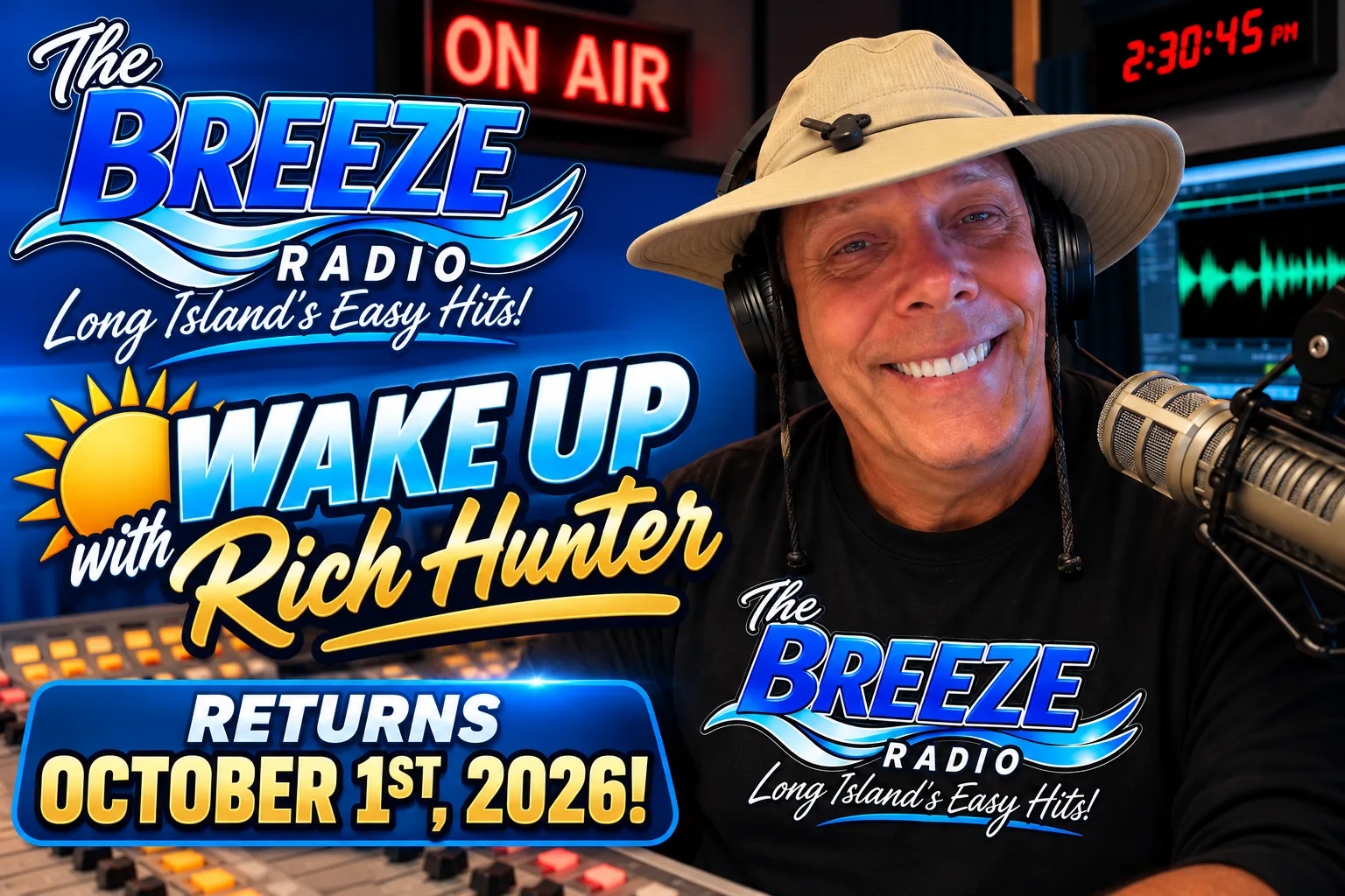 🎙️ Wake Up with Rich Hunter Returns to The Breeze Radio October 1st!