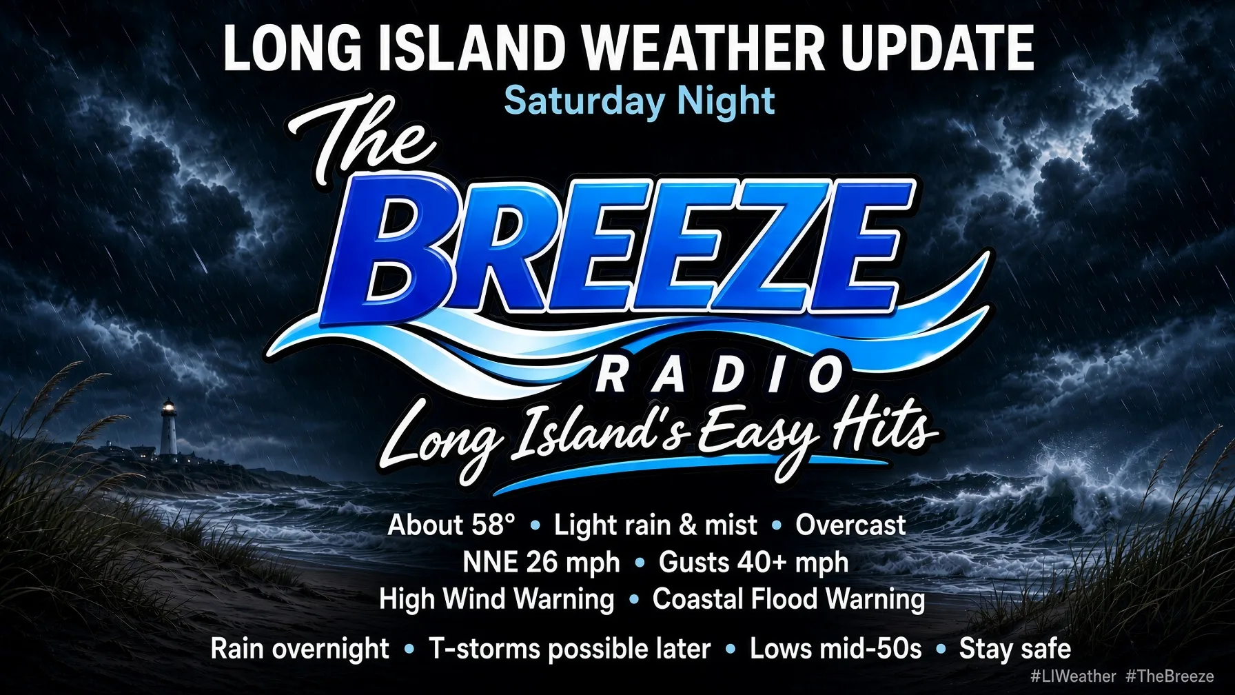 Long Island weather update — Saturday night