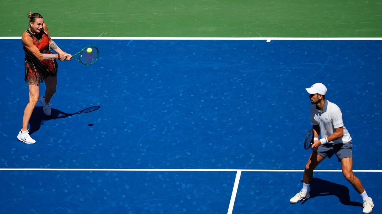 Sabalenka and Djokovic fall in first match as the US Open mixed doubles begins