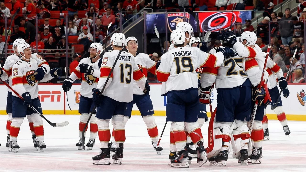 Forsling's OT blast lifts Panthers past reigning Stanley Cup champion Hurricanes 1-0