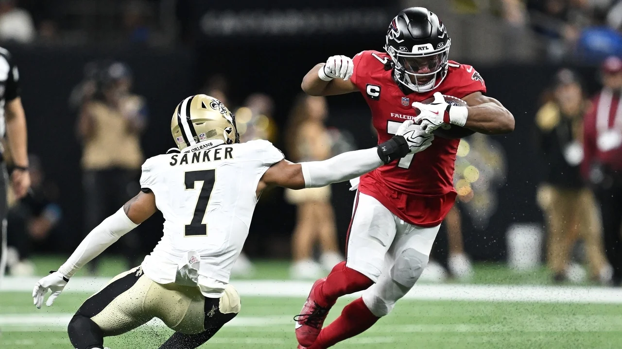 Bijan Robinson powers Falcons past Saints 45-24 on the 20th anniversary of the Superdome's reopening
