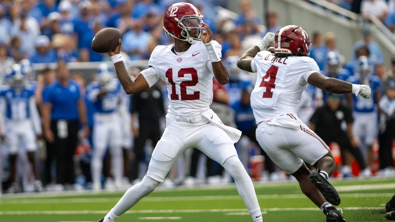 No. 12 Alabama overcomes halftime deficit to beat Kentucky 45-17