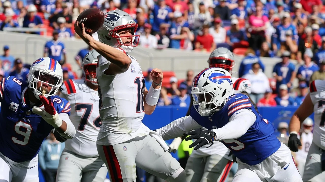 Maye overcomes his two turnovers with 3 TD passes in Patriots' 29-26 win over Bills