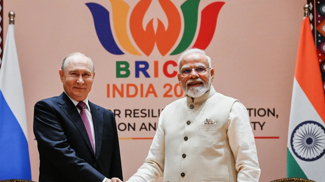 Putin holds talks with Modi in India ahead of BRICS summit of 11 nations