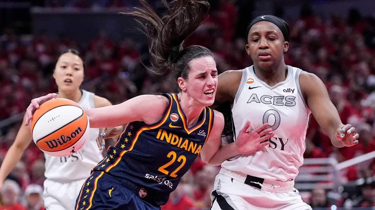 Caitlin Clark, Kelsey Mitchell post big games to help Fever even series with 99-89 win over Aces