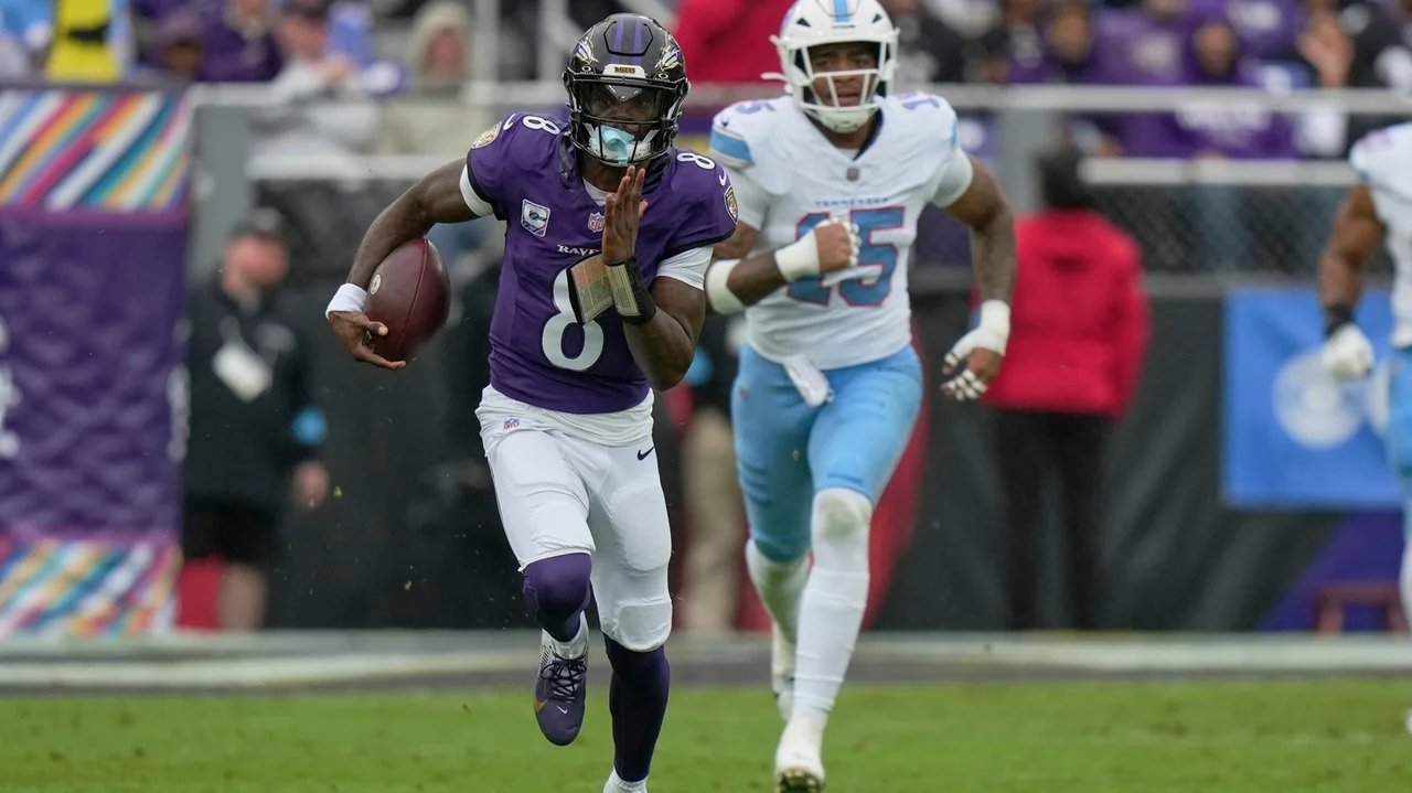 After an impressive 1st half, Lamar Jackson leaves Baltimore's game against Titans with ankle injury