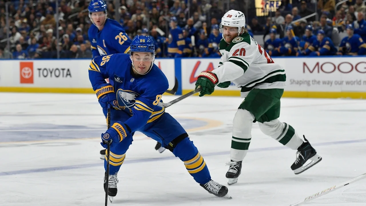 Owen Power scores in OT and Sabers rally from 2 goals down to beat Wild 3-2
