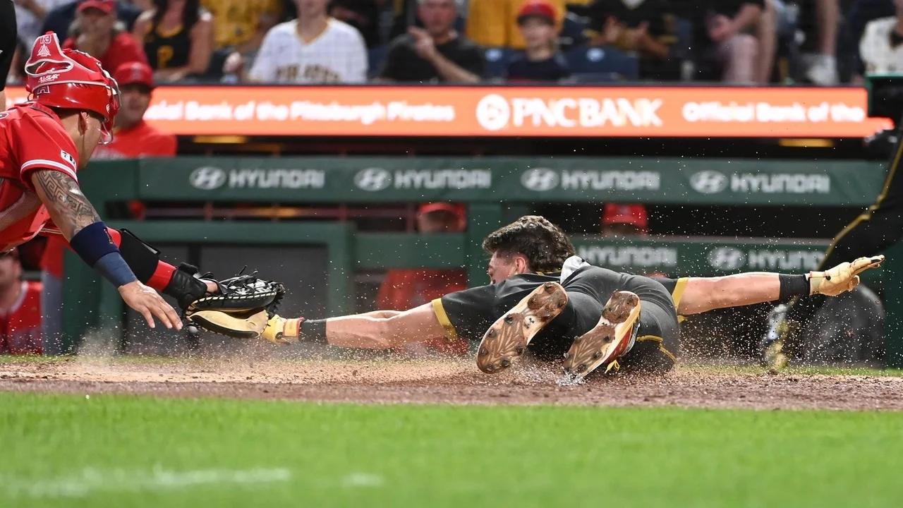 Jones throws 6 strong innings, Mangum doubles in run in Pirates' 1-0 win over Angels