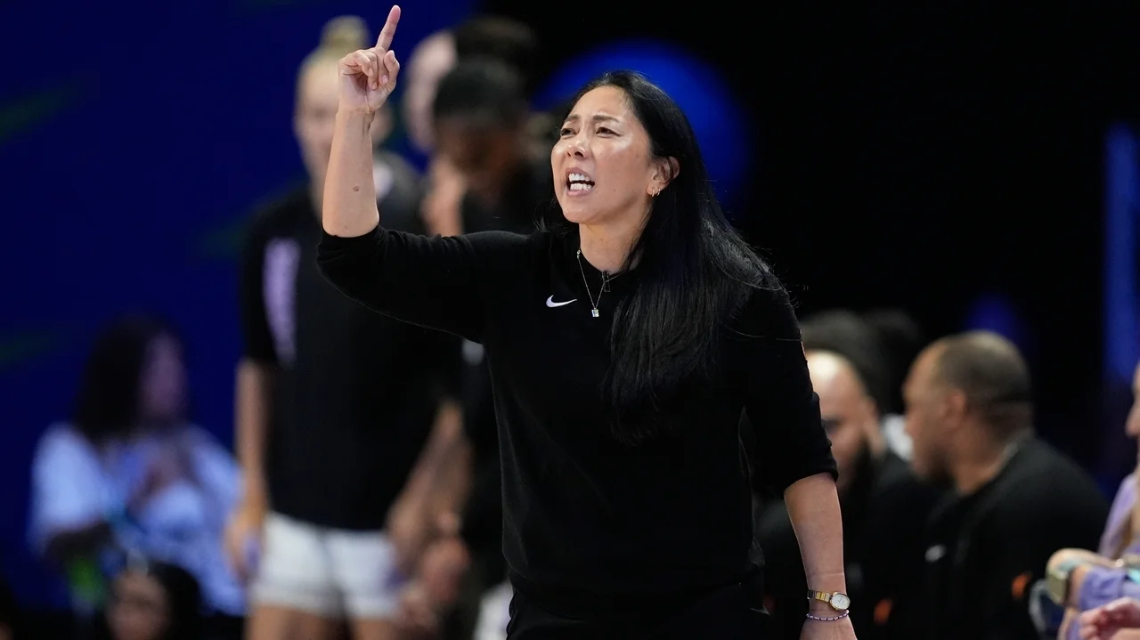 Natalie Nakase ready to coach Valkyries in WNBA semifinals after going down to floor in scary moment