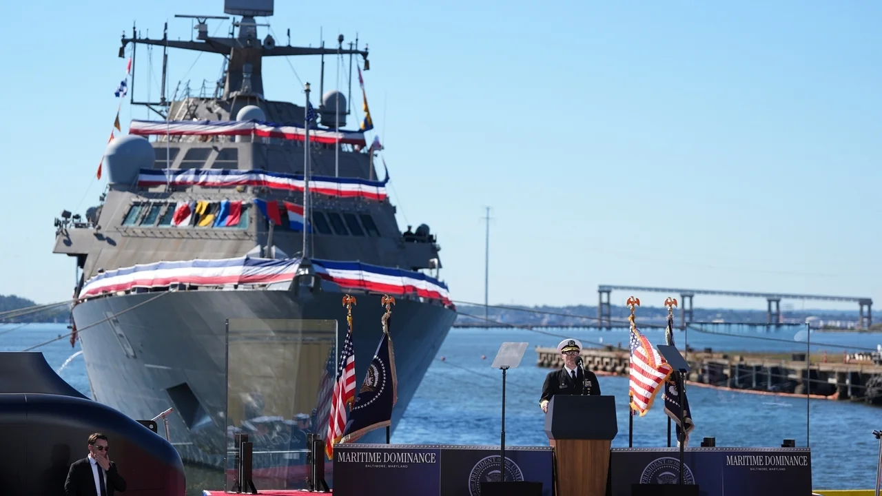 Trump highlights a big new defense project in Maryland, a blue state whose governor won't be there
