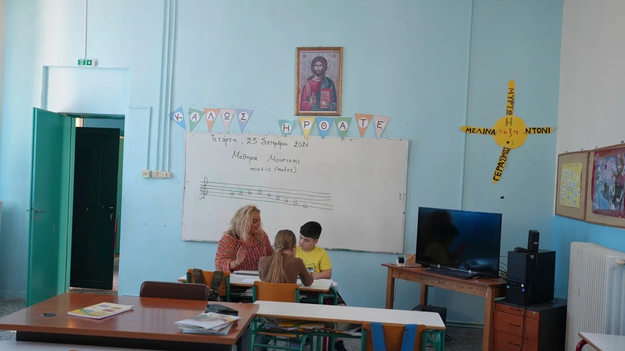 On a remote Greek island, empty classrooms signal a crisis across Europe