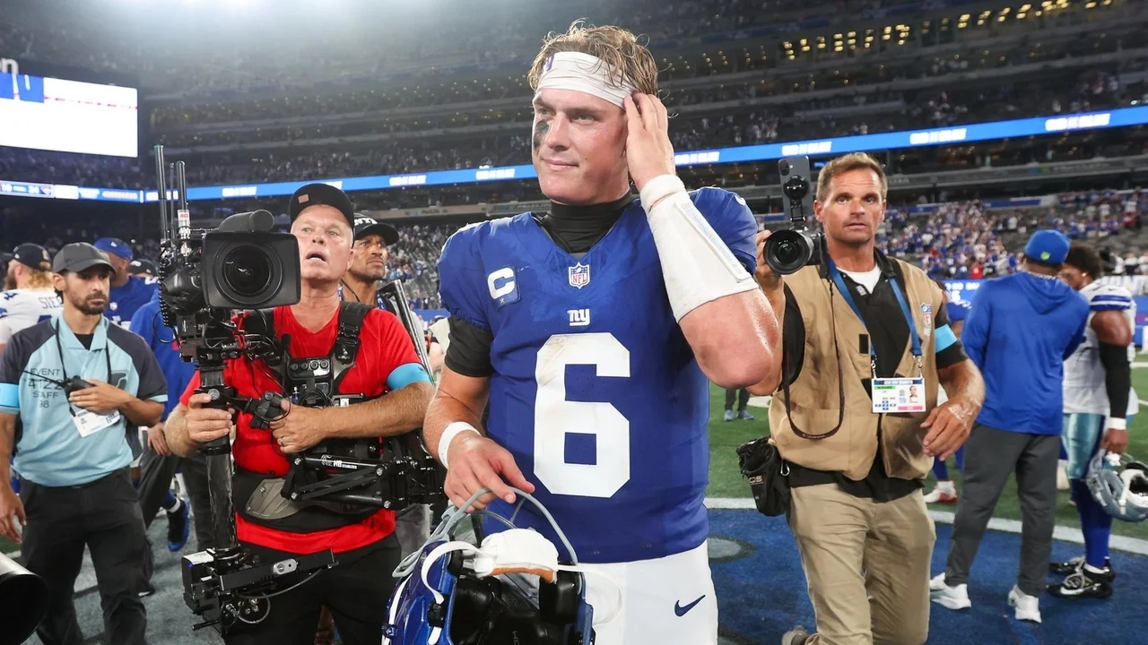 How good was Giants QB Jaxson Dart in Week 1? The numbers show potential for a second-year leap.
