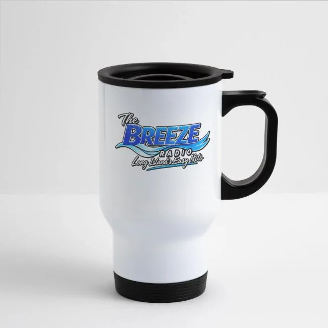 The Breeze Radio 14 oz Travel Mug with Handle