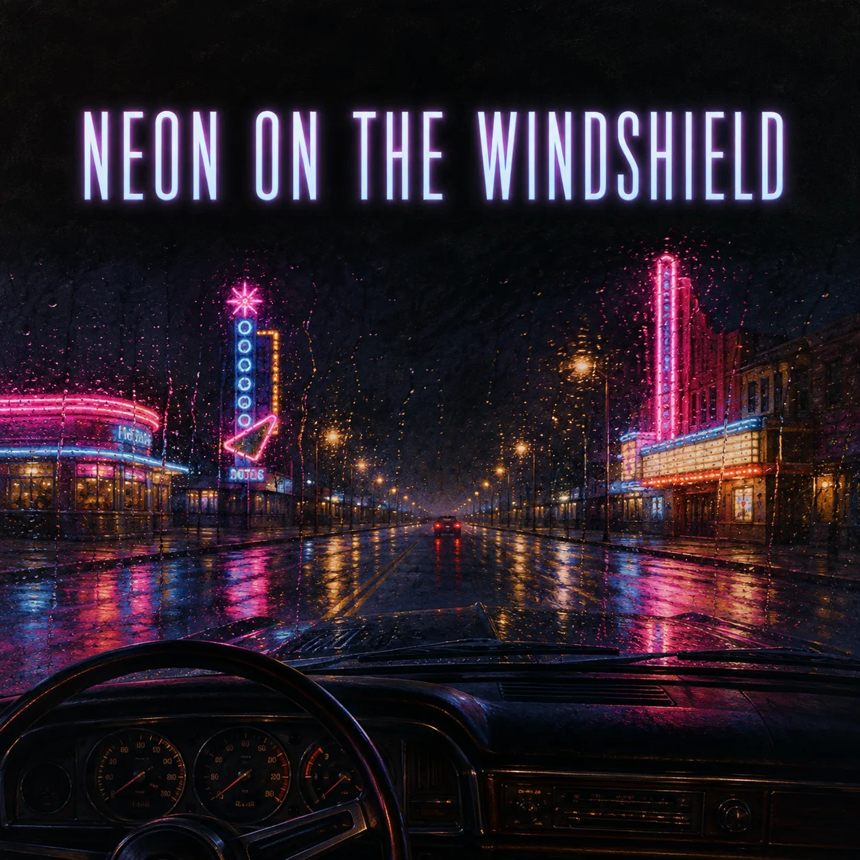 Neon on the windshield