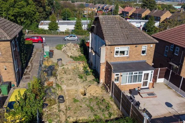 Dad responds after knocking down half a semi-detached house then leaving the UK