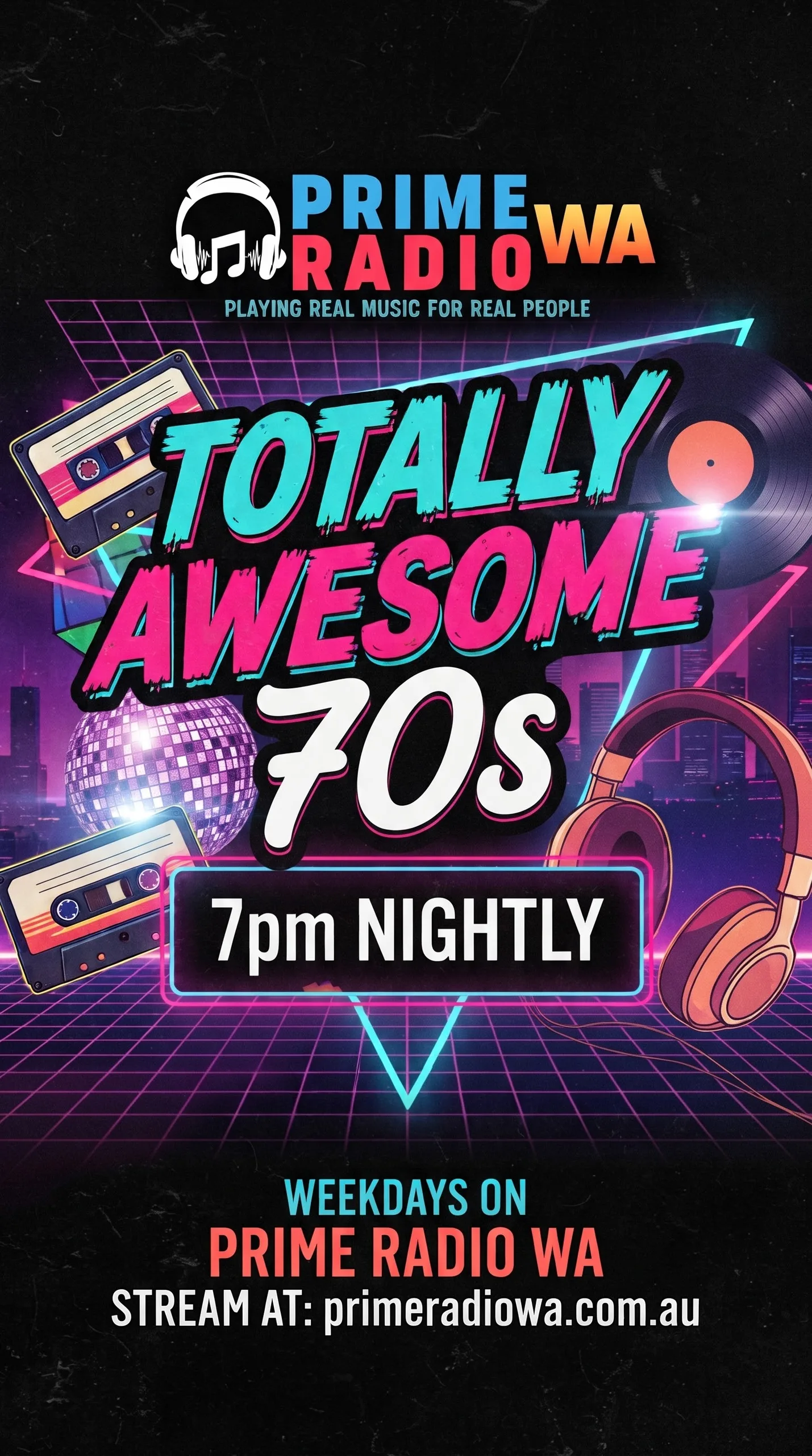 Prime Radio WA Totally Awesome 70s @ 7